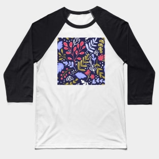 Botanical Floral Seamless pattern 2 Baseball T-Shirt